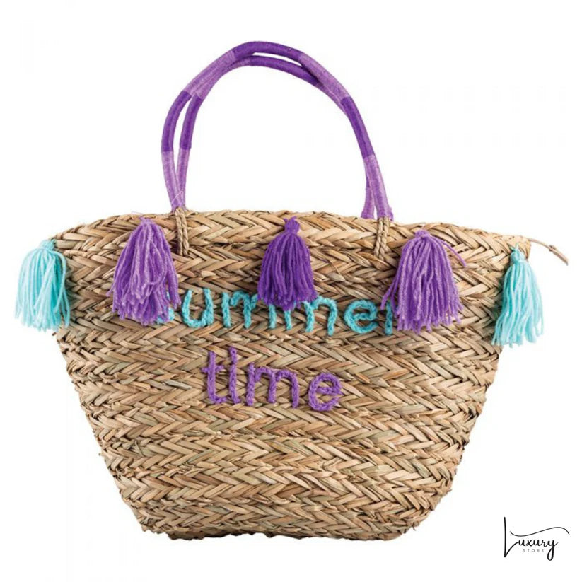 Borsa summer time con nappine viola more amor