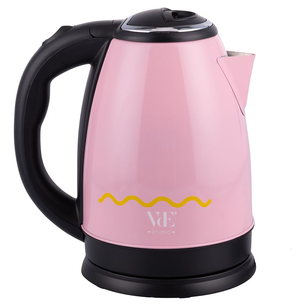 Bollitore elettrico 1,8 lt in acciaio inox, rosa, more amor