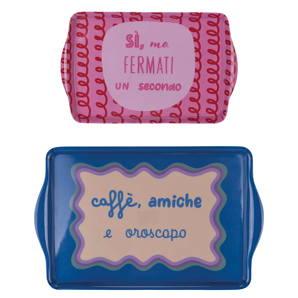 Set 2 vassoi melamina more amor
