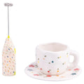 Set colazione tazza+piattino e montalatte Flower