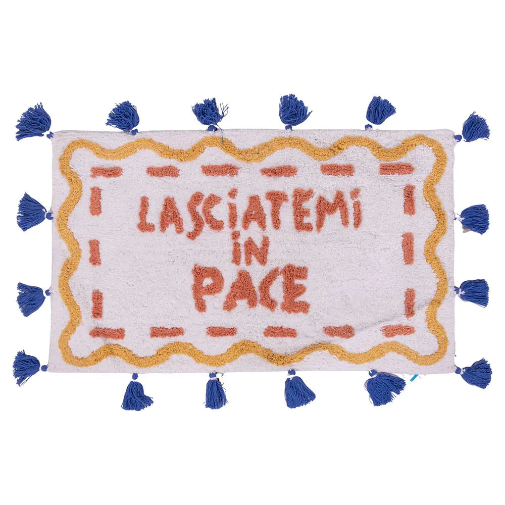 Tappeto bagno in cotone con nappine more amor