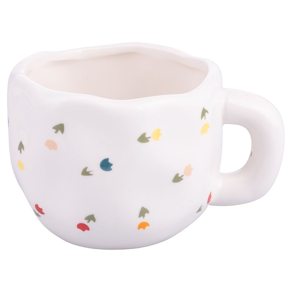 Set colazione tazza+piattino e montalatte Flower
