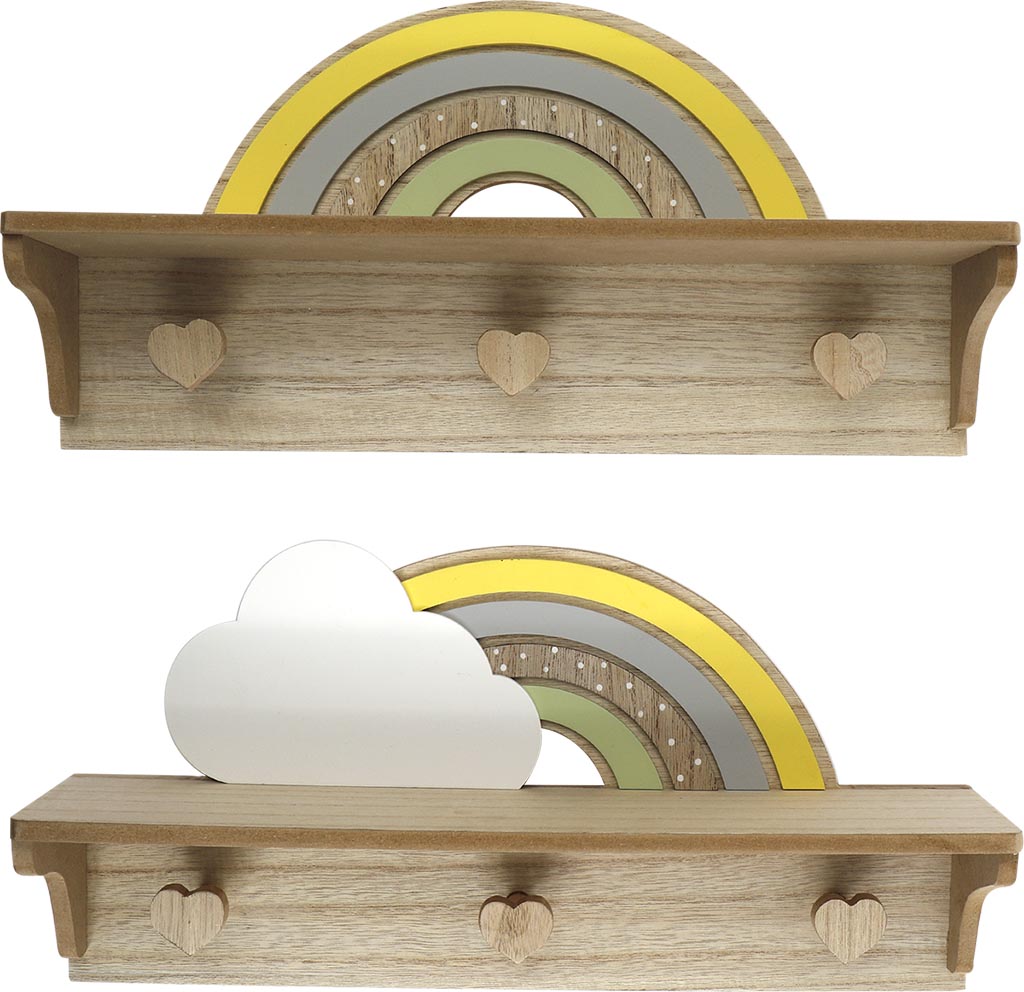Mensola Arcobaleno con ganci
