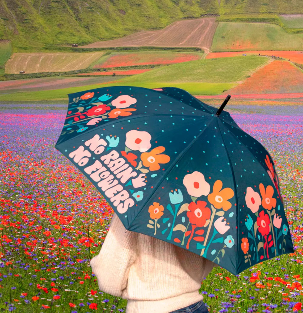 Ombrello "No rain no flowers"