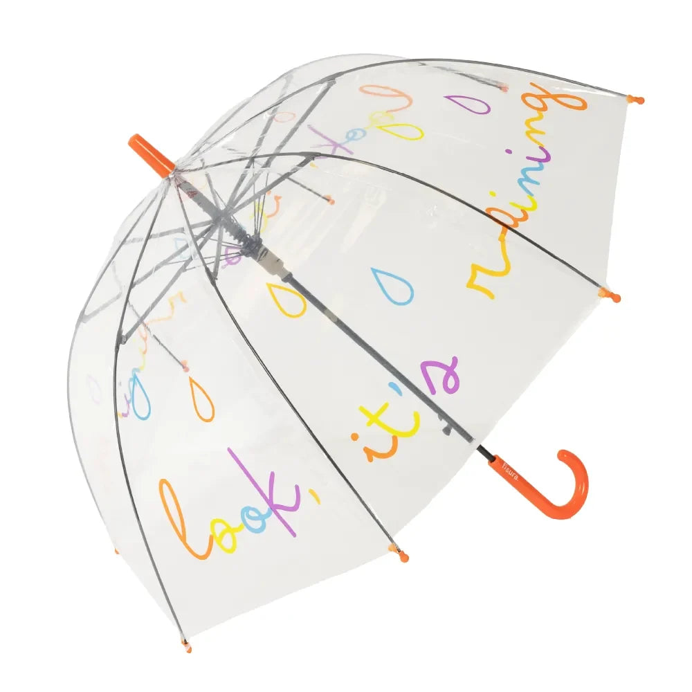 Ombrello per bambini Look It's Raining trasparente