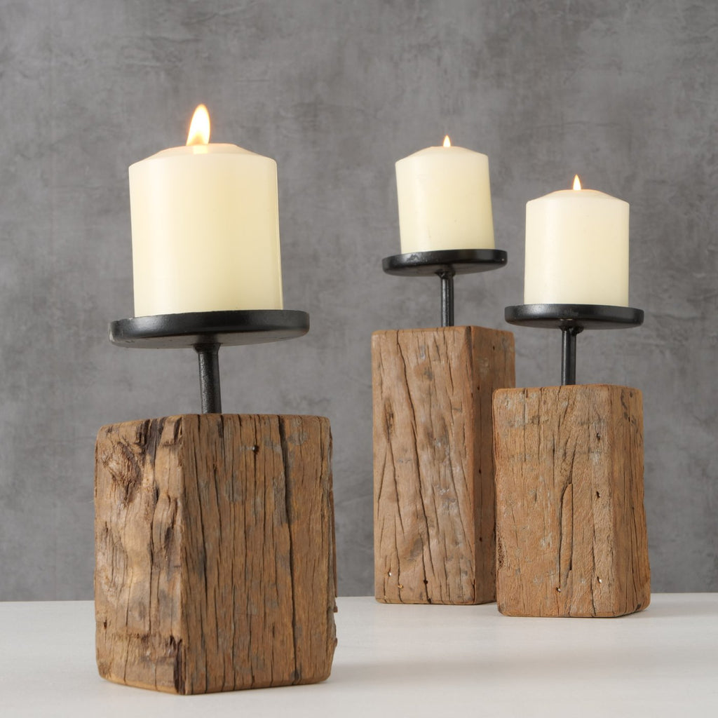 Set 3 porta candele Solea