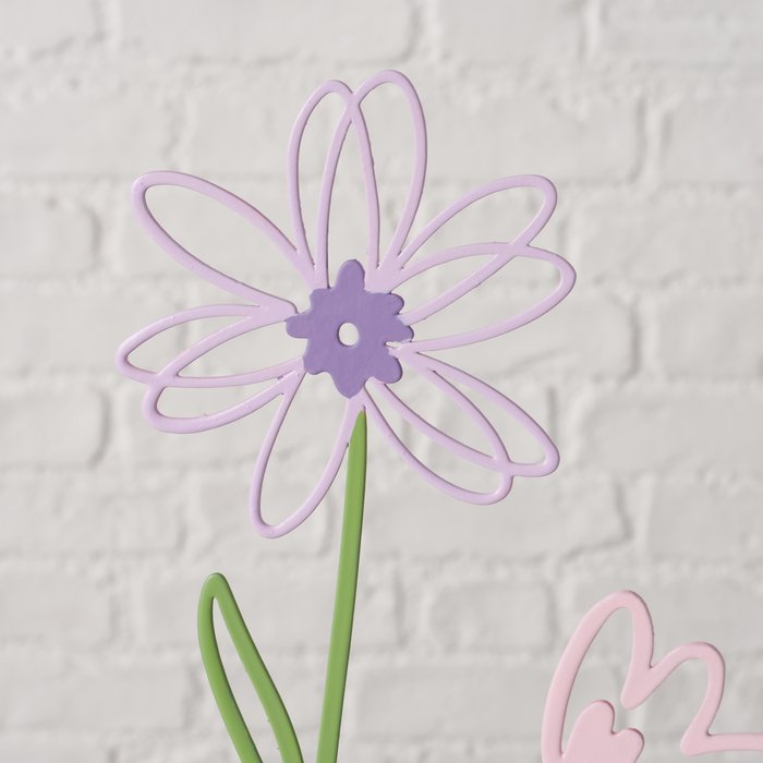 Oggetto decorativo fiori latta Blossom