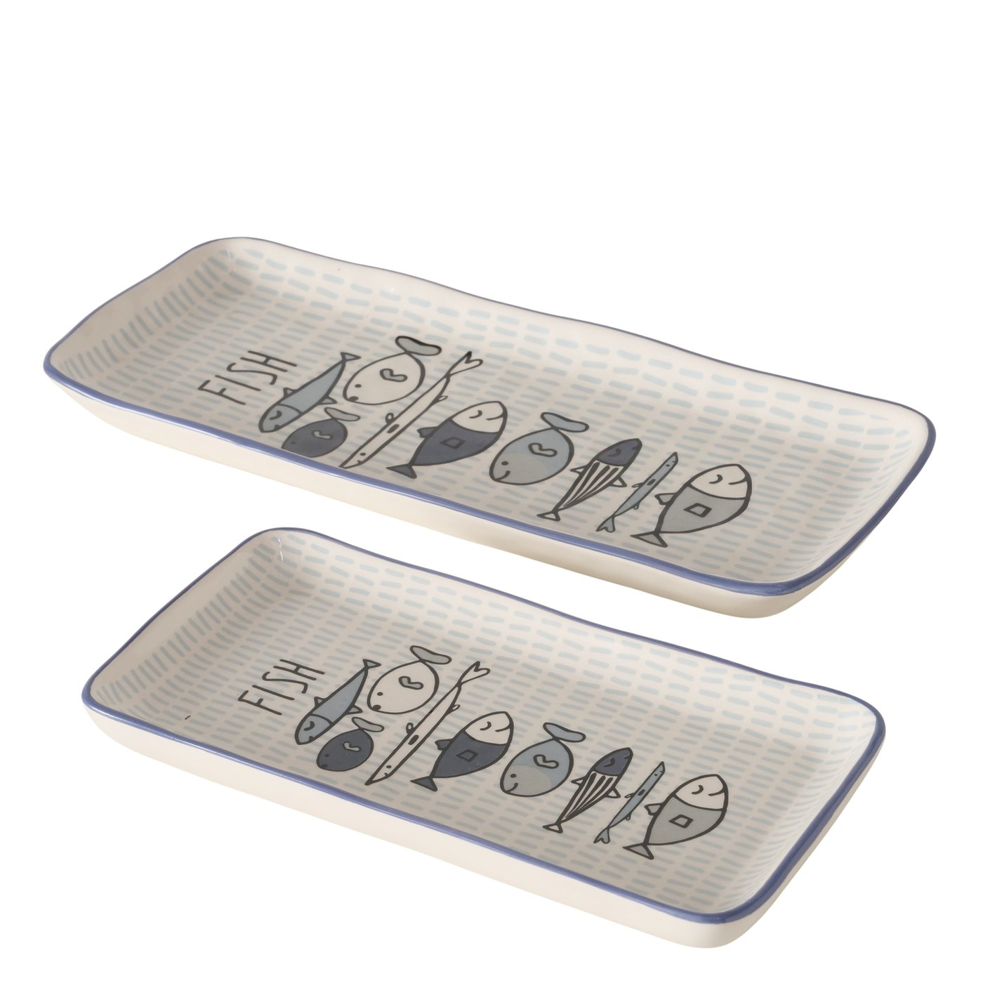 Piatto da portata set 2 pz Fish