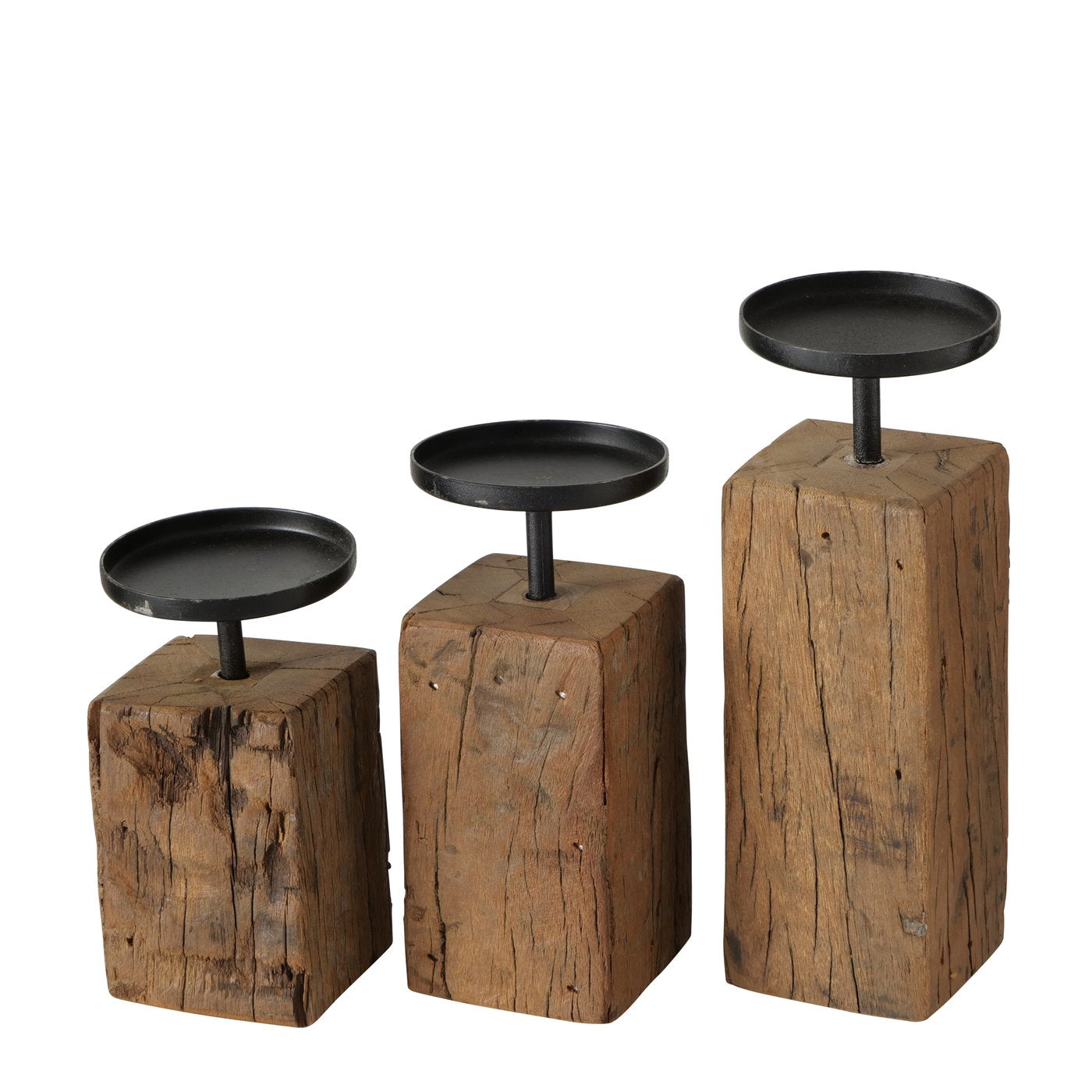 Set 3 porta candele Solea
