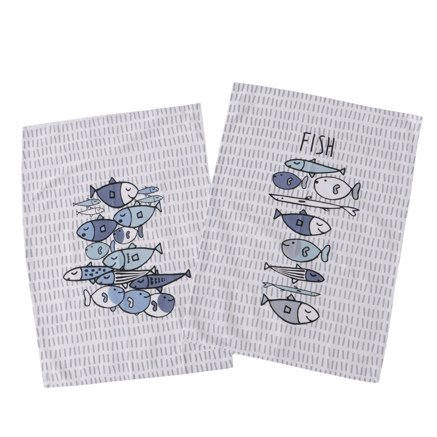 Set 2 canovacci stampa Fish