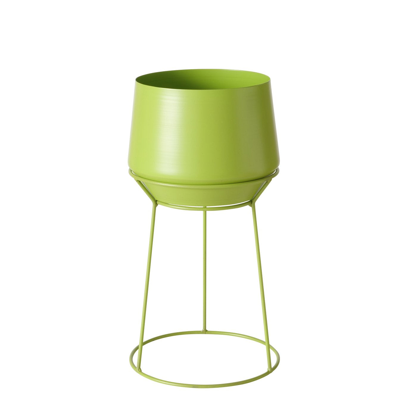 Set 2 porta piante in metallo verde e blu