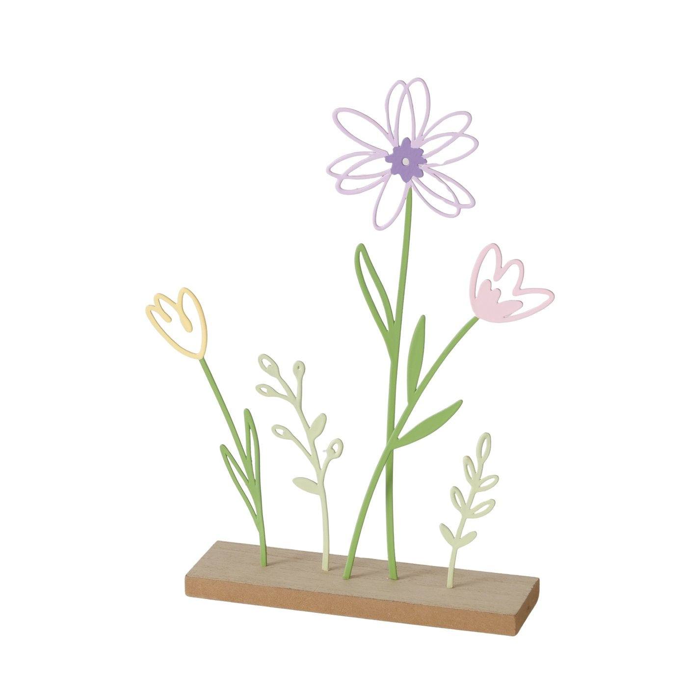 Oggetto decorativo fiori latta Blossom
