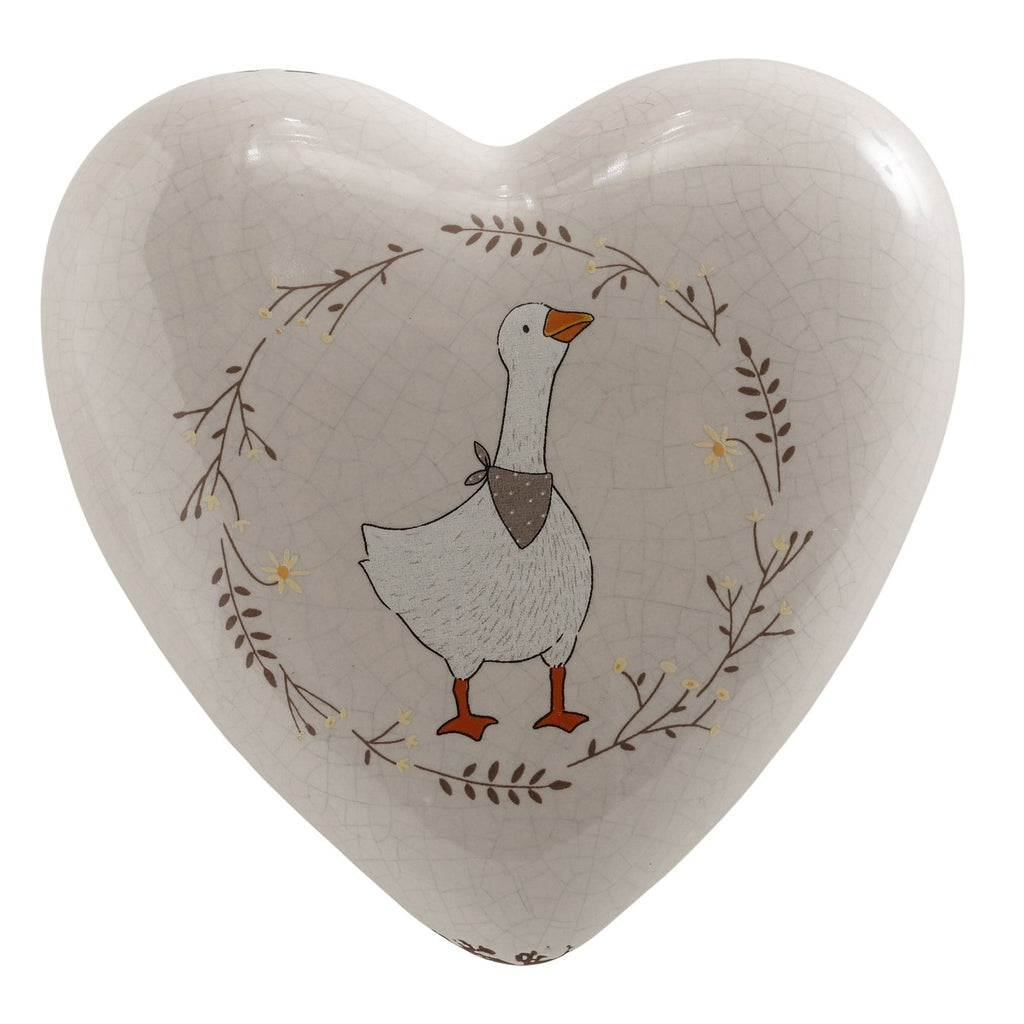 Set 2 cuori decorativi oca Goosie