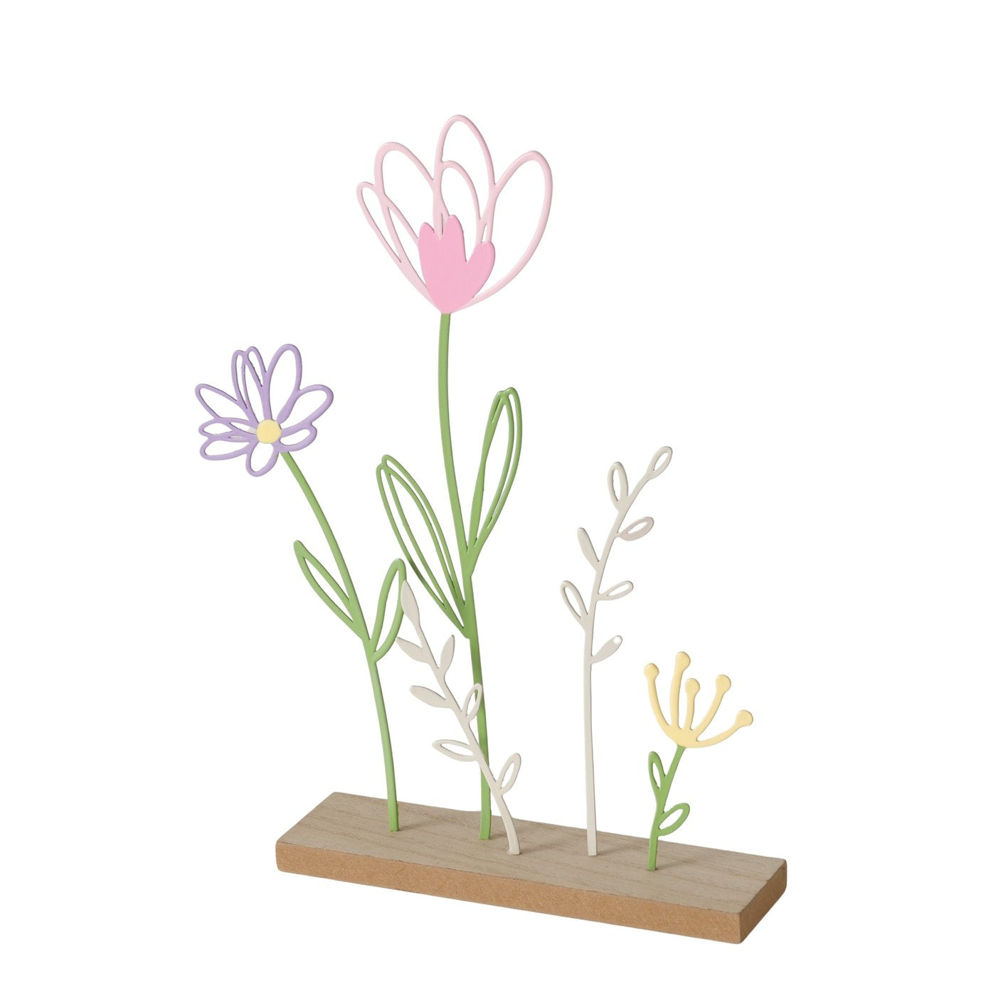 Oggetto decorativo fiori latta Blossom