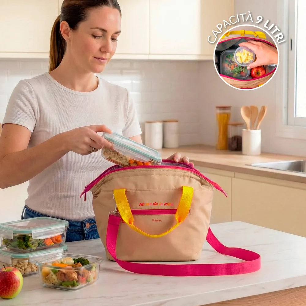 Borsa Termica Porta Pranzo "No Me Da La Vida"