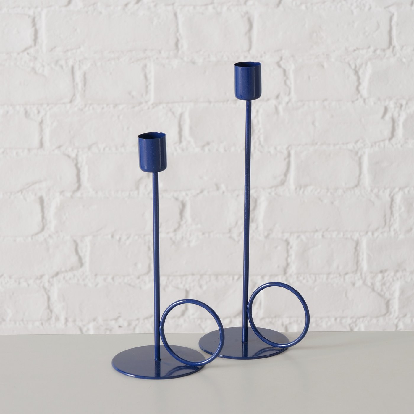 Set 2 portacandele mega blu