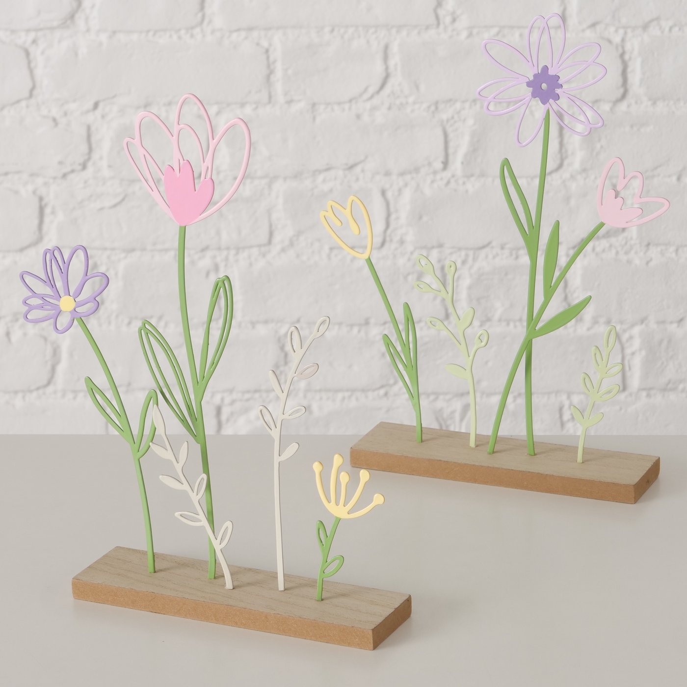 Oggetto decorativo fiori latta Blossom