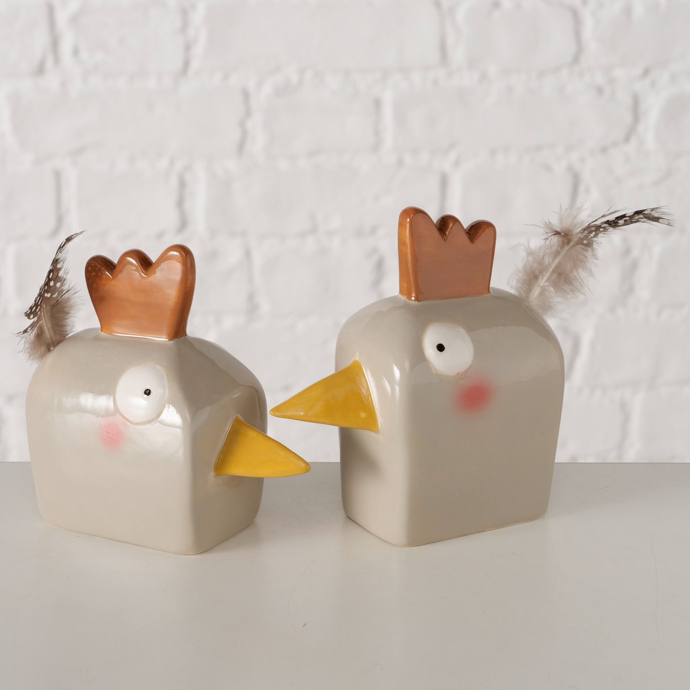 Figura Beppo x 2  Gallo e Gallina