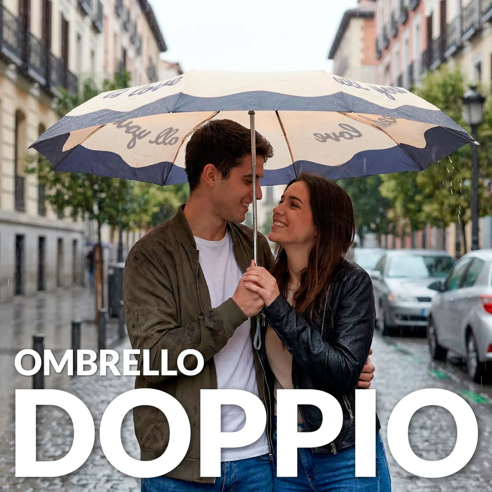 Ombrello pieghevole doppio "All you need is love