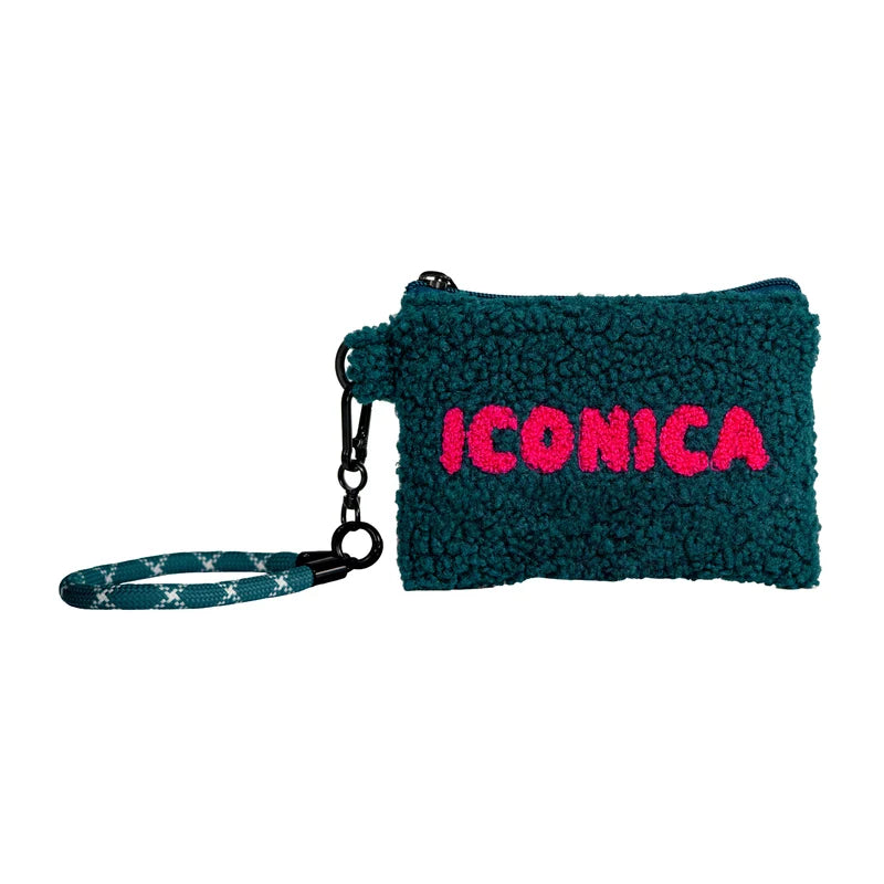 Pochette multiuso effetto bouclè con laccio da polso WD Design