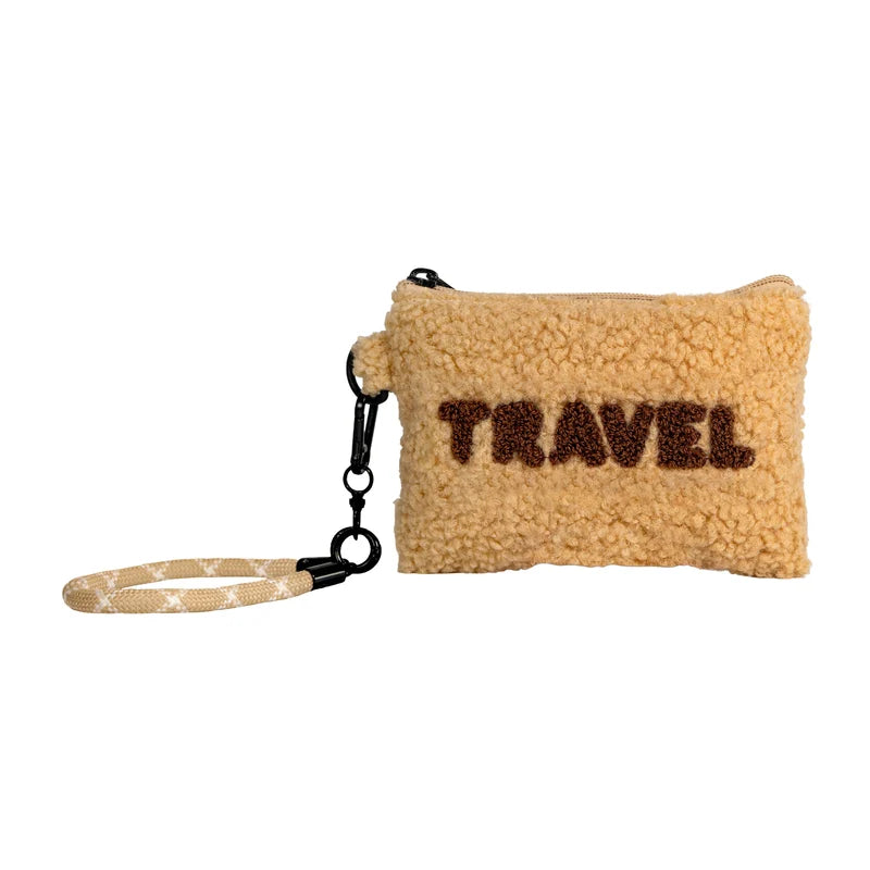 Pochette multiuso effetto bouclè con laccio da polso WD Design