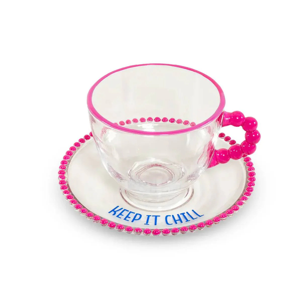 Set 2 Tazze con piattino WD Life Design rosa e blu