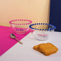 Set 2 ciotole WD Life Style con scritta rosa e blu