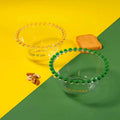 Set 2 ciotole Wd Life Style con scritta giallo e verde