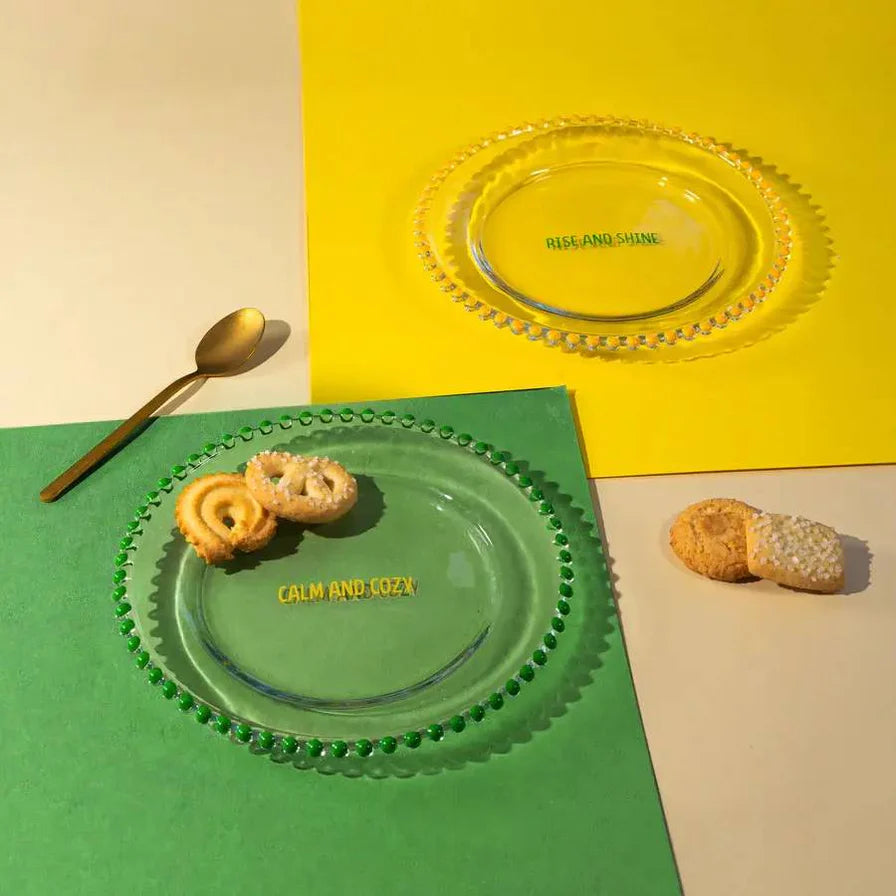 Set 2 piattini WD Life Style giallo e blu