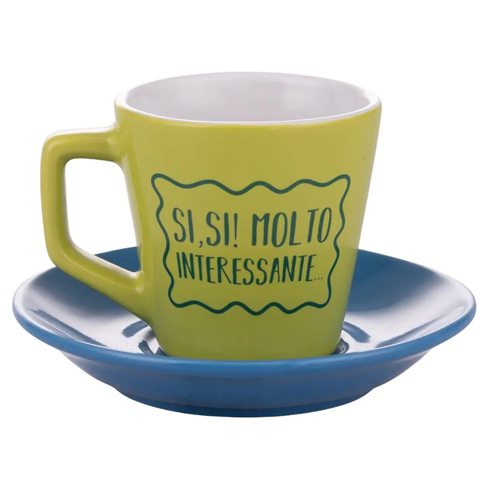 Set 6 tazzine caffè con piattino e stand
