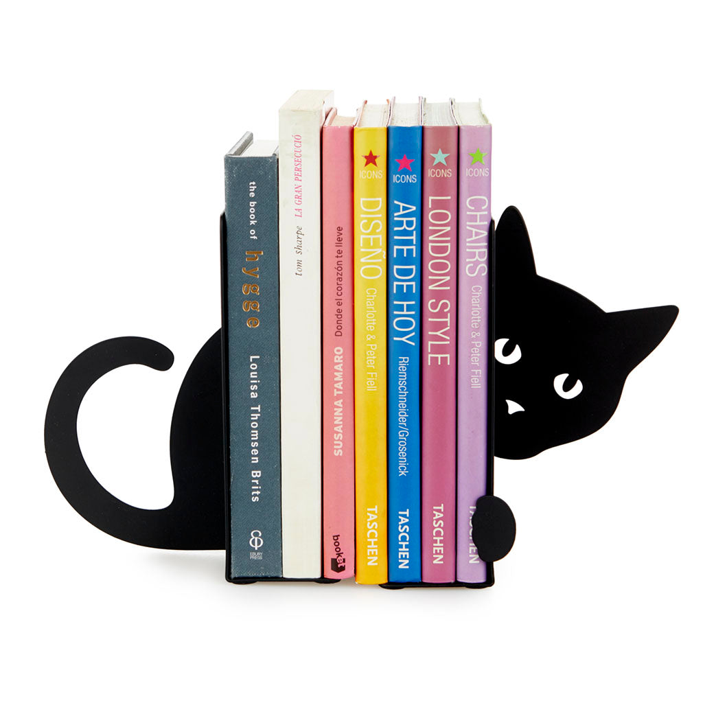 Fermalibri Cat nero metallo