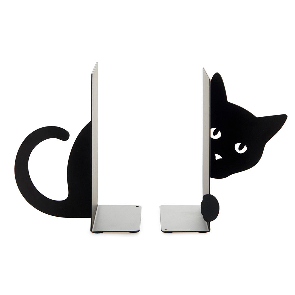Fermalibri Cat nero metallo