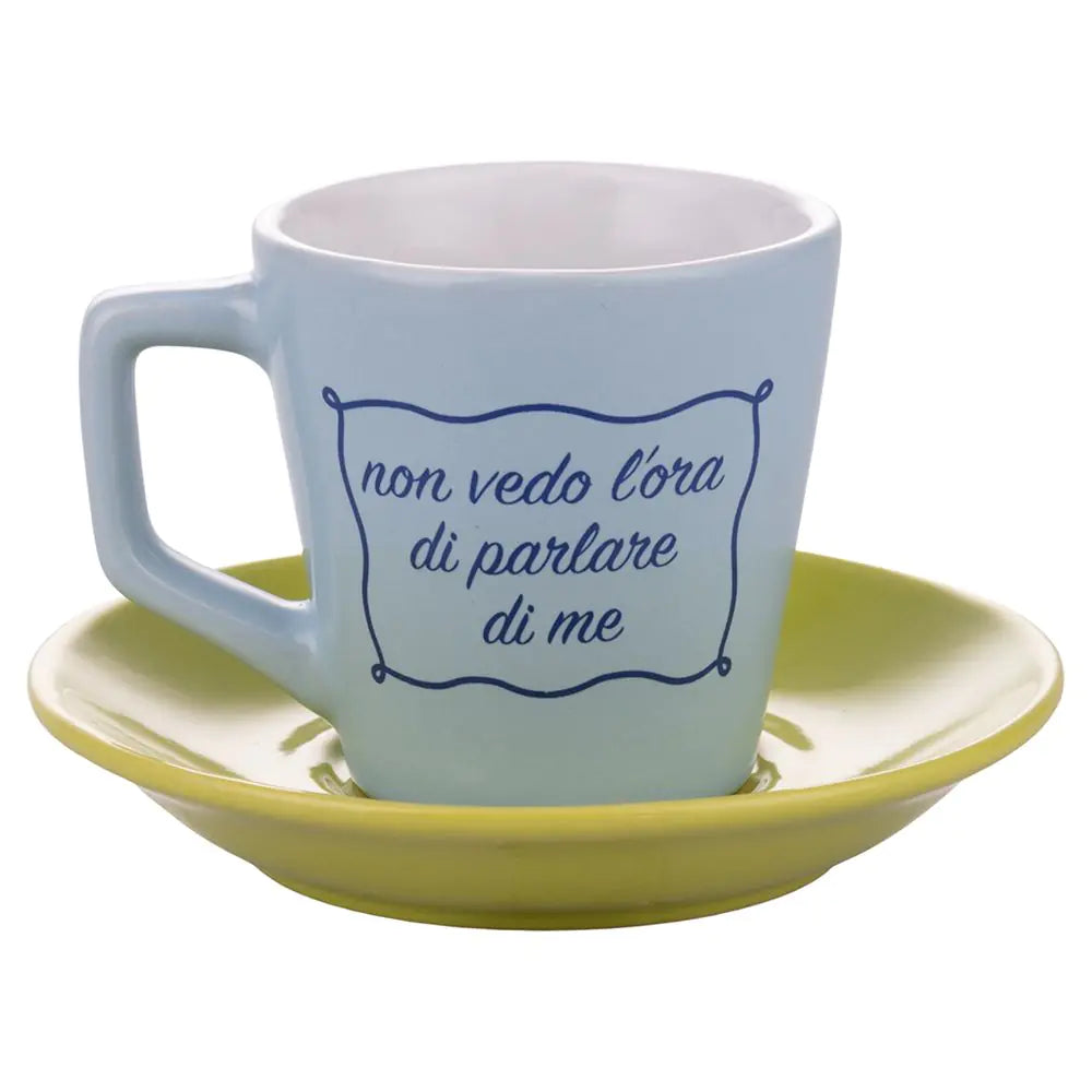 Set 6 tazzine caffè con piattino e stand