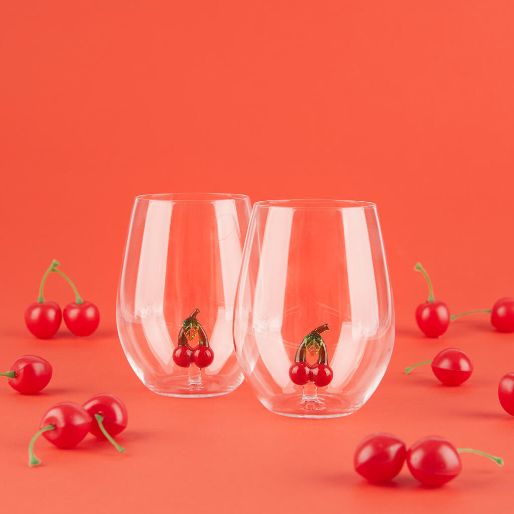 Set 2 Bicchieri Cherry