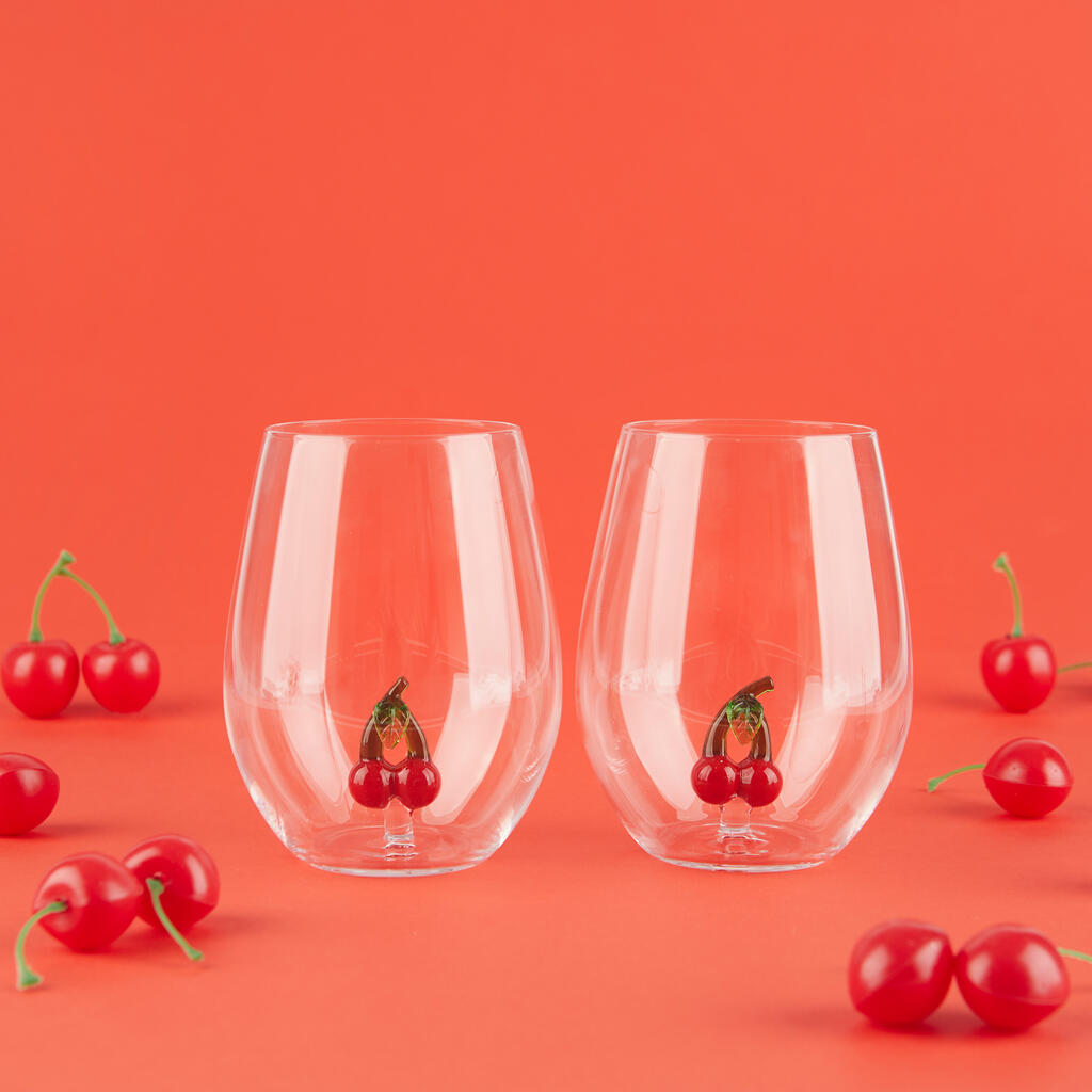 Set 2 Bicchieri Cherry